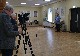 Eesti piibliseltsi näituse avamisel Rõngu Rahvamajas, videoülekande tegemine